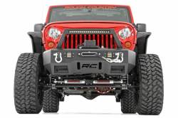 Rough Country Suspension Systems - Rough Country Front Steel Tube Flat Fender Flares-Black, for Wrangler JK; 10531 - Image 4