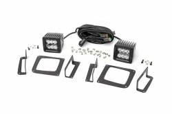 Rough Country Suspension Systems - Rough Country 2" LED Pod Fog Light Kit-Flood, 14-15 Sierra 1500; 70689 - Image 1