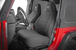 Rough Country Suspension Systems - Rough Country Front/Rear Seat Covers-Black, for 97-02 Jeep TJ; 91000 - Image 7