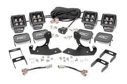 Rough Country Suspension Systems - Rough Country Dual 2" LED Pod Fog Light Kit-Flood Silverado/Sierra HD; 70628DRLA - Image 1