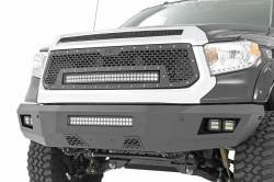 Rough Country Suspension Systems - Rough Country Front Mesh Grille Insert w/ LED-Black, for 14-17 Tundra; 70224 - Image 2