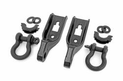 Rough Country Suspension Systems - Rough Country Front Tow Hook/D-Ring Kit-Black, 09-20 Ford F-150; RS158 - Image 1