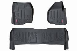 Rough Country Suspension Systems - Rough Country Front/Rear Floor Liners-Black, 12-16 Super Duty Crew; M-51213 - Image 1