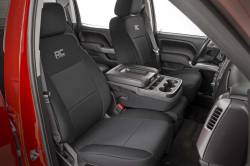 Rough Country Suspension Systems - Rough Country Front Seat Covers-Black, 14-18 Silverado/Sierra Crew; 91025 - Image 3