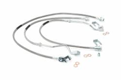 Rough Country Suspension Systems - Rough Country Fr/Rr Stainless Brake Lines, 99-04 Super Duty w/ 4"-8" Lift; 89717 - Image 1