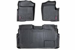 Rough Country Suspension Systems - Rough Country Front/Rear Floor Liners-Black, 11-14 Ford F-150 Crew; M-51112 - Image 1