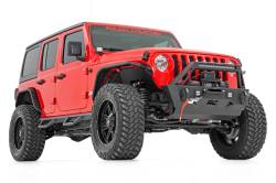 Rough Country Suspension Systems - Rough Country Front Stubby Winch Bumper-Black, for Jeep JK/JL/JT; 10597A - Image 2