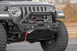 Rough Country Suspension Systems - Rough Country Front Stubby Winch Bumper-Black, for Jeep JK/JL/JT; 10597A - Image 5