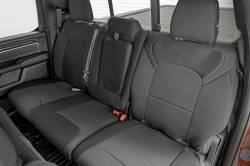 Rough Country Suspension Systems - Rough Country Front/Rear Seat Covers-Black, for 19-24 Ram 1500 Crew; 91041 - Image 5