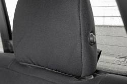 Rough Country Suspension Systems - Rough Country Front/Rear Seat Covers-Black, for 19-24 Ram 1500 Crew; 91041 - Image 8