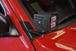Rough Country Suspension Systems - Rough Country Lower Windshield Light Mounts-Black, for Cherokee XJ; 70525 - Image 1