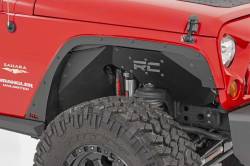 Rough Country Suspension Systems - Rough Country Front & Rear Fender Flare Plate Kit Black, for Wrangler JK; 10538 - Image 1