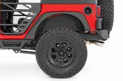 Rough Country Suspension Systems - Rough Country Front & Rear Fender Flare Plate Kit Black, for Wrangler JK; 10538 - Image 2