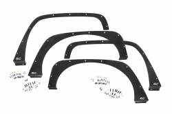 Rough Country Suspension Systems - Rough Country Front & Rear Fender Flare Plate Kit Black, for Wrangler JK; 10538 - Image 4