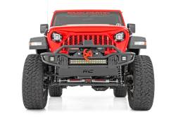 Rough Country Suspension Systems - Rough Country Tubular Front Winch Bumper-Black, for Jeep JK/JL/JT; 10647 - Image 3