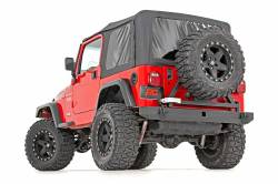 Rough Country Suspension Systems - Rough Country Rear Bumper w/ Tire Carrier-Black, for Wrangler TJ; 10592A - Image 2