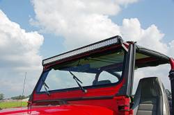 Rough Country Suspension Systems - Rough Country Upper Windshield 50" Light Bar Mounts-Black, for Jeep YJ; 70508 - Image 3