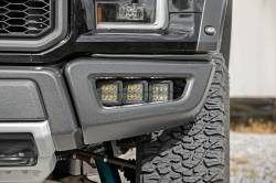 Rough Country Suspension Systems - Rough Country 2" Triple LED Pod Fog Lights-Spot, 17-20 F-150 Raptor; 70700DRLA - Image 1