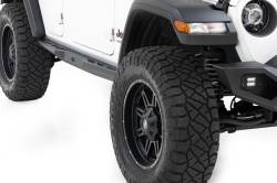 Rough Country Suspension Systems - Rough Country Heavy Duty Rock Sliders-Black, for Wrangler JL 4dr; 90801 - Image 1