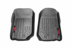 Rough Country Suspension Systems - Rough Country Front Floor Liners-Black, for 07-13 Wrangler JK; M-6141 - Image 1