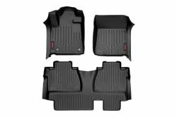 Rough Country Suspension Systems - Rough Country Front/Rear Floor Liners-Black, for 14-21 Tundra Double; M-71413 - Image 1