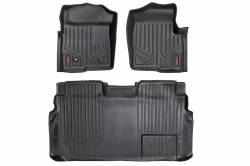 Rough Country Suspension Systems - Rough Country Front/Rear Floor Liners-Black, 09-12 Ford F-150 Crew; M-50912 - Image 1
