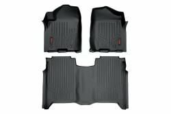 Rough Country Suspension Systems - Rough Country Front/Rear Floor Liners-Black, for 04-15 Titan Crew; M-81602 - Image 1