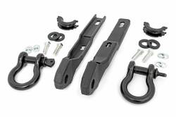 Rough Country Suspension Systems - Rough Country Front Tow Hook/D-Ring Kit-Black, for 17-24 Titan; RS160 - Image 1