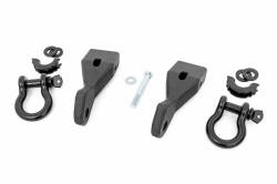 Rough Country Suspension Systems - Rough Country Front Tow Hook/D-Ring Kit-Black 07-13 Silverado/Sierra 1500; RS156 - Image 1