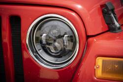 Rough Country Suspension Systems - Rough Country 7" Round LED Headlights, for Wrangler TJ/JK; RCH5000 - Image 3