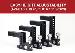 Weigh Safe - Weigh Safe 2" Aero Hitch Class IV 10" Drop Hitch Receiver, 12.5K; AWS10-2 - Image 4