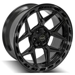 4PLAY - 4PLAY Wheels 4P55 22x10 5x5.0/5.5 -18mm Black/Brushed; 4P55-22100-5D55-18BBT - Image 5