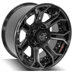 4PLAY - 4PLAY Wheels 4P70 20x10 6x135/5.5 -18mm Black/Brushed; 4P70-20100-6D55-18BBT - Image 5