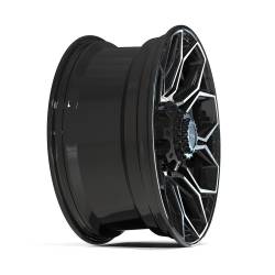 4PLAY - 4PLAY Wheels 4P83 20x9 8x6.5 0mm Gloss Black/Brushed; 4P83-20090-8650-0BBT - Image 4
