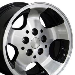 OE Wheels LLC - OE Wheels JP08 15x8 5x4.5 25.4mm Black/Machined; JP08-15080-5450-25MB - Image 5