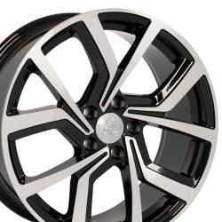 OE Wheels LLC - OE Wheels VW29 18x8 5x112 42mm Black/Machined; VW29-18080-5112-42MB - Image 5
