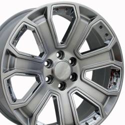 OE Wheels LLC - OE Wheels CV93 22x9 6x5.5 31mm Hyper Black/Chrome; CV93-22090-6550-31HB-ic - Image 5