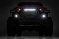 Rough Country Suspension Systems - Rough Country Heavy Duty Front Winch Bumper-Black, for Jeep JK/JL/JT; 10645A - Image 11