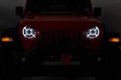 Rough Country Suspension Systems - Rough Country 9" Round LED Headlights w/ DRL Halo, for Jeep JL/JT; RCH5300 - Image 10