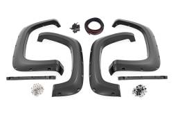 Rough Country Suspension Systems - Rough Country Pocket Fender Flares-Black, 20-24 Silverado HD; F-C12011A - Image 1