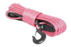 Rough Country Suspension Systems - Rough Country Synthetic Winch Rope 3/8" x 85' - Pink; RS136 - Image 1