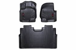 Rough Country Suspension Systems - Rough Country Front/Rear Floor Liners-Black, 15-24 Ford F-150 Crew; M-51512 - Image 1