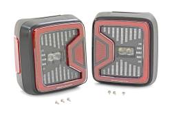 Rough Country Suspension Systems - Rough Country Rear LED Tail Lights-Smoked, for Wrangler JL; RCH5900 - Image 1