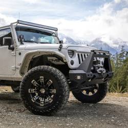 ARIES - ARIES 2081001 TrailChaser Front Bumper Center Section Fits 07-18 Wrangler (JK) - Image 3