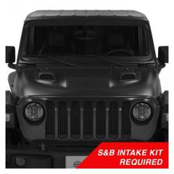 S&B Filters - S&B Filters Hood Scoop Intake Vents w/ S&B Intake, for Wrangler JL/JT; AS-1014 - Image 4