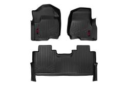 Rough Country Suspension Systems - Rough Country Front/Rear Floor Liners-Black, 17-24 Super Duty Crew; M-51712 - Image 1