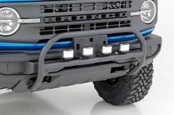 Rough Country Suspension Systems - Rough Country Front Bumper Nudge Bar w/ LEDs-Black, 21-24 Bronco; 51049 - Image 4