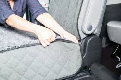 DGS Pet Products - DGS Pet Products DGSDDSGCARSC26 Dirty Dog Single Car Seat Cover and Hammock, Gra - Image 4