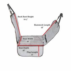 DGS Pet Products - DGS Pet Products DGSDDSGCARSC26 Dirty Dog Single Car Seat Cover and Hammock, Gra - Image 12