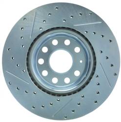 StopTech - StopTech 227.33098L Select Sport Cross-Drilled & Slotted Disc Brake Rotor - Image 1